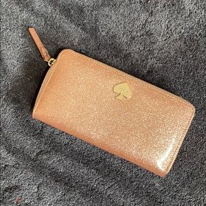 Kate Spade pink glitter wallet